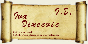 Iva Dimčević vizit kartica
